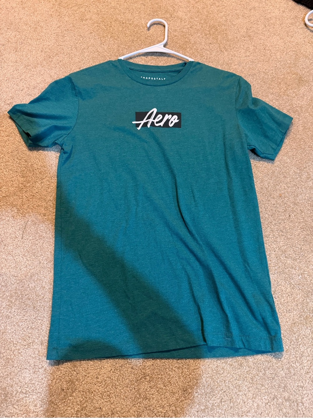 Aeropostale Men's Teal Logo Crewneck T-Shirt